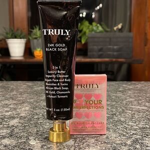 Truly 24K Gold Black Soap Luxury Butter Impurity Cleanser + 36 Blemish Patches